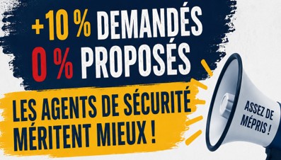 Salaires dans la sécurité privée : l&rsquo;intersyndicale unie face au refus patronal